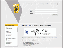 Tablet Screenshot of espace-livres-creation.be